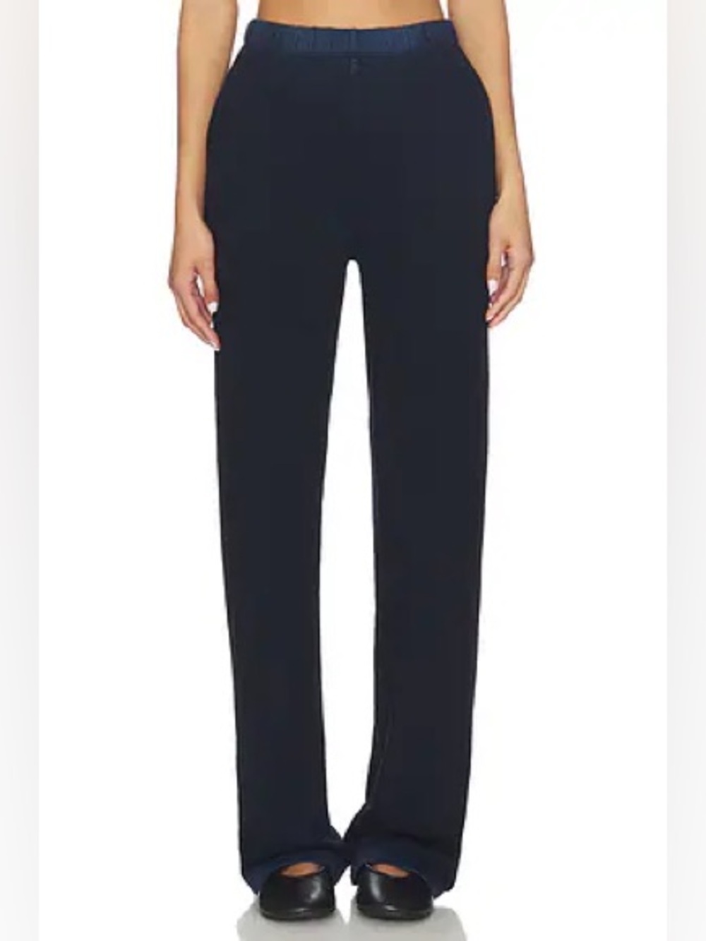 REVOLVE Eaves Hansen Wool Cashmere Wise Leg Pant in Navy Blue
